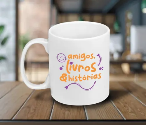 Caneca Personalizada de Porcelana 300ml - 12 Unidades