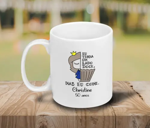 Caneca Personalizada de Porcelana 300ml - 12 Unidades