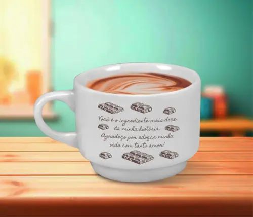 Caneca Personalizada Empilhavel 170ml - 12 Unidades