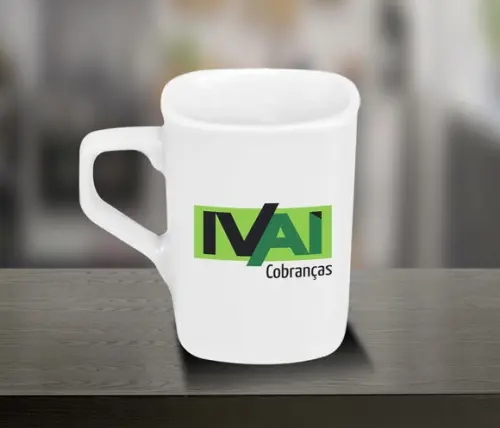 Caneca Personalizada Quadrada 160ml - 12 Unidades