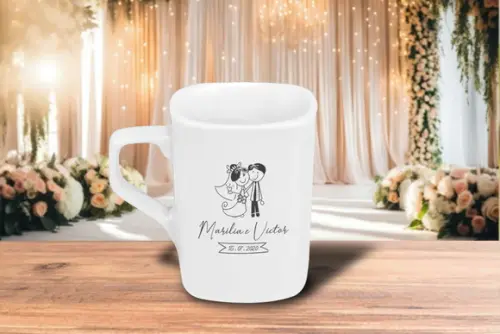 Caneca Personalizada Quadrada 160ml - 12 Unidades
