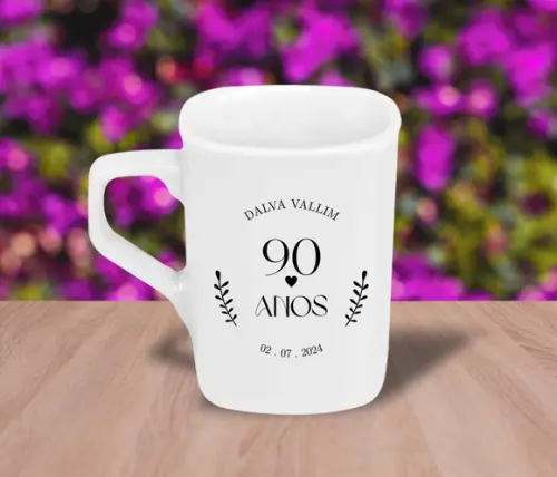 Caneca Personalizada Quadrada 160ml - 24 Unidades