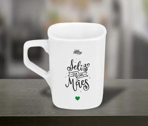 Caneca Personalizada Quadrada 160ml - 24 Unidades