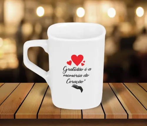 Caneca Personalizada Quadrada 160ml - 48 Unidades