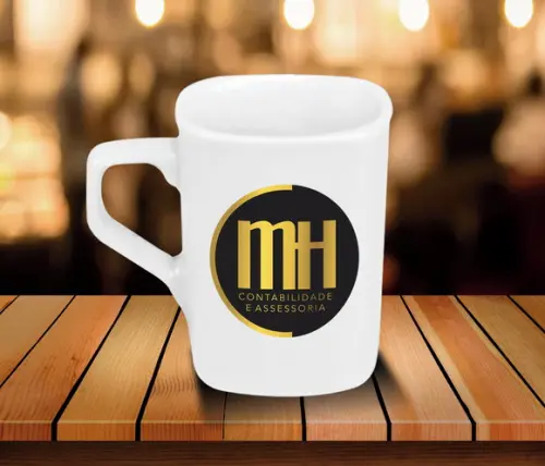 Caneca Personalizada Quadrada 230ml - 12 Unidades