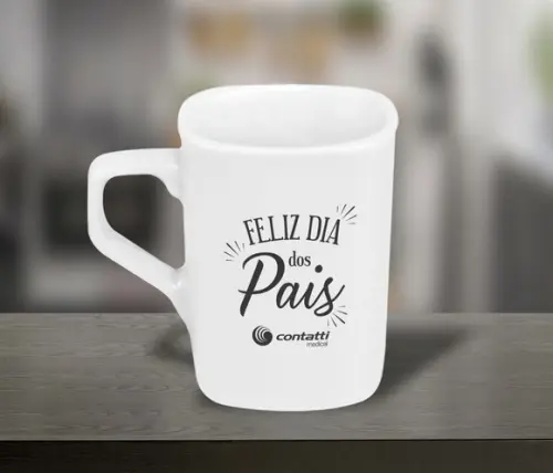 Caneca Personalizada Quadrada de 160ml - 50 Unidades