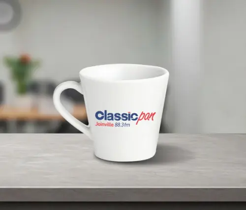 Caneca Personalizada Tulipa de Porcelana 120ml - 12 Unidades