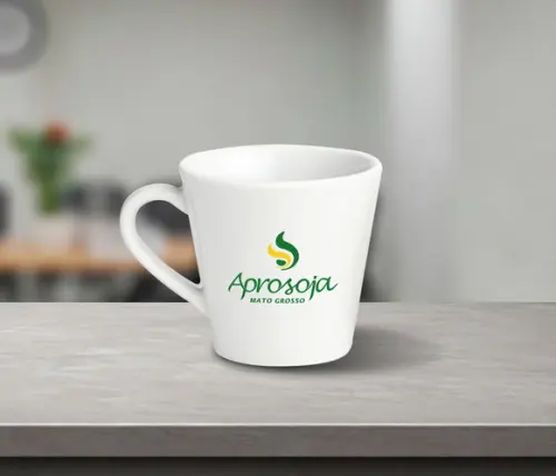 Caneca Personalizada Tulipa de Porcelana 120ml - 12 Unidades