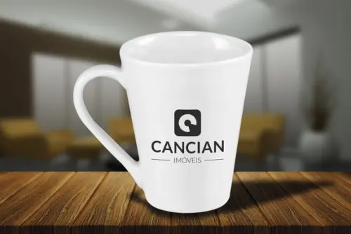 Caneca Personalizada Tulipa de Porcelana 300ml - 48 Unidades