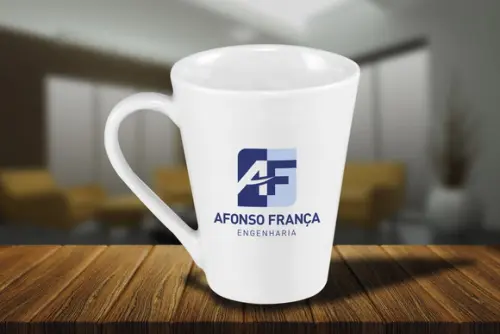 Caneca Personalizada Tulipa de Porcelana 300ml - 48 Unidades