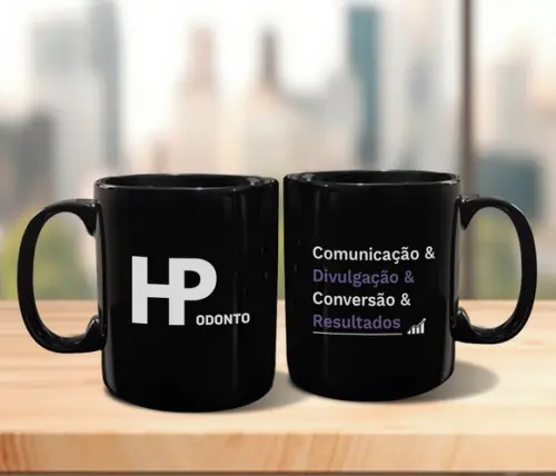 Caneca Preta Personalizada de 300ml - 100 Unidades