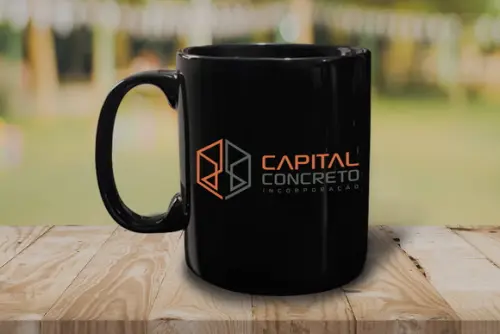 Caneca Preta Personalizada de 300ml - 36 Unidades