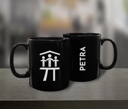 Caneca Preta Personalizada de 300ml - 48 Unidades