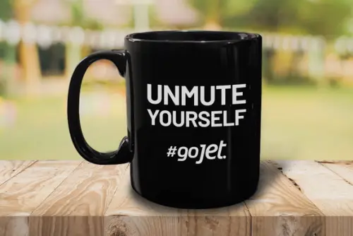 Caneca Preta Personalizada de 300ml - Kit 100 Unidades