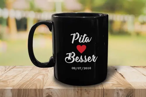 Caneca Preta Personalizada de 300ml - Kit 100 Unidades
