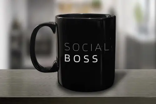 Caneca Preta Personalizada de 300ml - Kit 48 Unidades