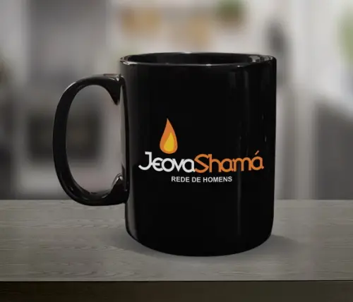 Caneca Preta Personalizada de Porcelana 300ml - 100 Unidades