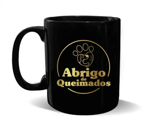 Caneca Preta Personalizada de Porcelana 300ml - 24 Unidades