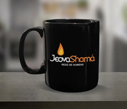 Caneca Preta Personalizada de Porcelana 300ml - 36 Unidades