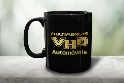 Caneca Preta Personalizada de Porcelana 300ml - 36 Unidades
