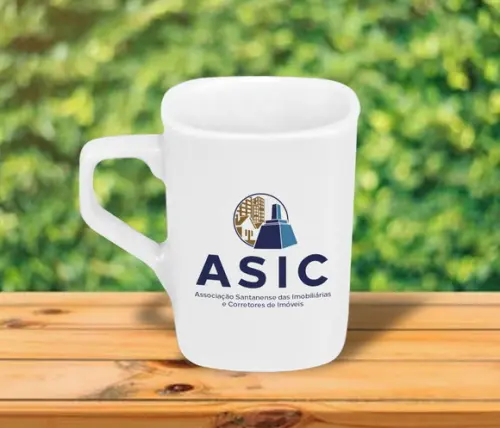 Caneca Quadrada Personalizada 160ml - 24 Unidades