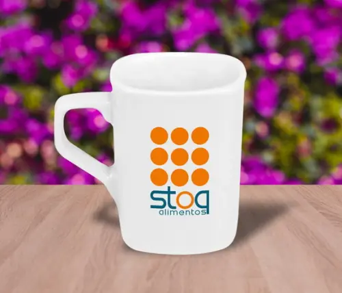Caneca Quadrada Personalizada 160ml - 48 Unidades