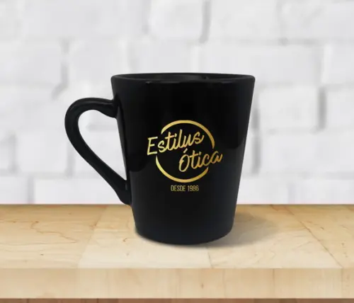 Caneca Tulipa Preta Personalizada 120ml - 24 Unidades