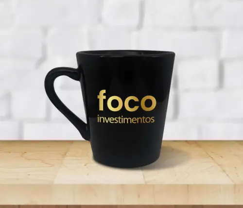 Caneca Tulipa Preta Personalizada 120ml - 48 Unidades