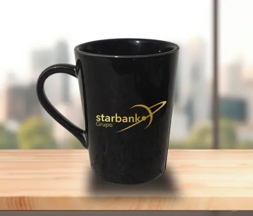 Caneca Tulipa Preta Personalizada de 250ml - 50 Unidades