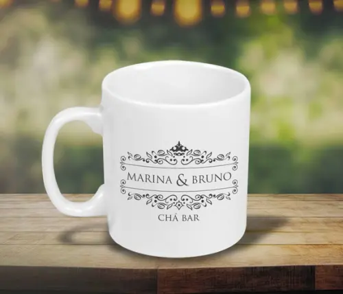 Canecas Personalizadas de 250ml de Porcelana - 50 Unidades
