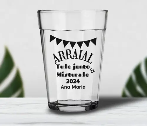 Copo Americano Personalizado 190ml de Vidro - 100 Unidades