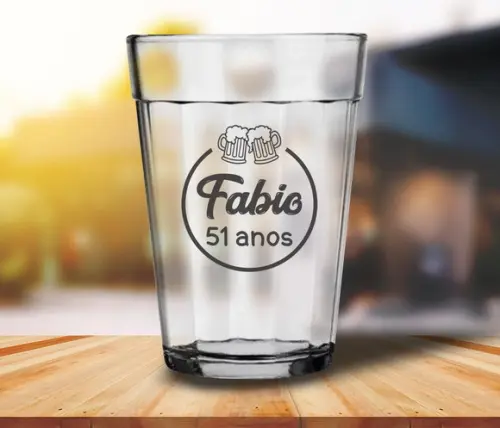 Copo Americano Personalizado 190ml Vidro - 100 Unidades