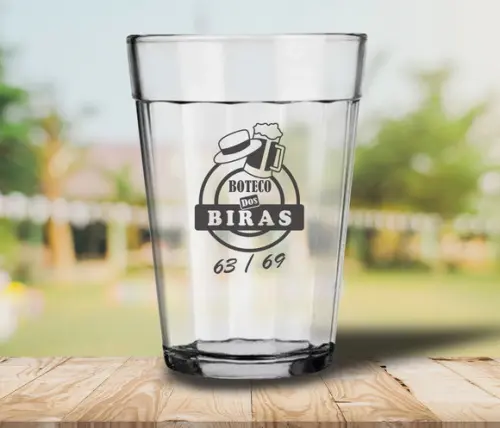 Copo Americano Personalizado Vidro 190ml - 500 Unidades