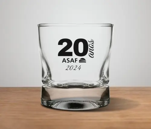Copo de Whisky Personalizado Amassadinho 250ml - 100 Unidade
