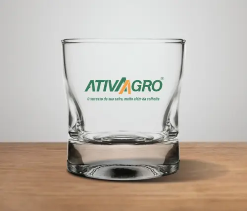 Copo de Whisky Personalizado Amassadinho 250ml - 15 Unidades