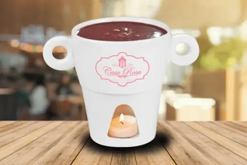 Fondue Personalizado de Porcelana 250ml - 48 Unidades