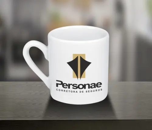 Mini Caneca Personalizada de 55ml - 100 Unidades