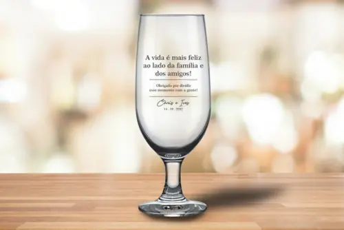 Taça de Cerveja Personalizada Floripa 300ml - 12 Unidades