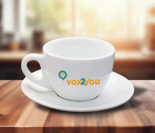 Xícara de Café Personalizada Cremosa de 90ml - 12 Unidades