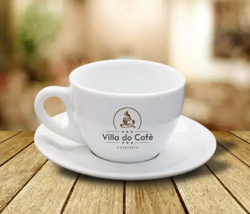Xícara de Café Personalizada Cremosa de 90ml - 12 Unidades