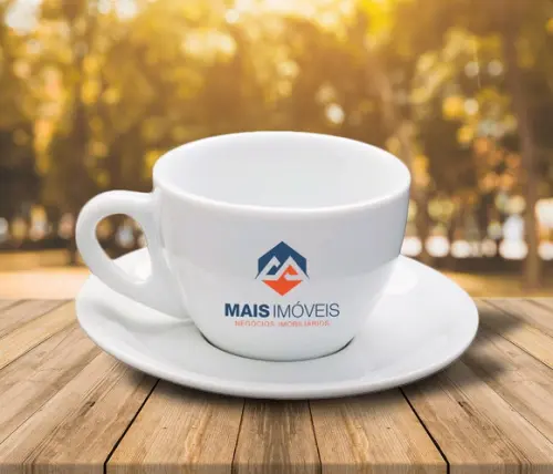 Xícara de Café Personalizada Cremosa de 90ml - 12 Unidades