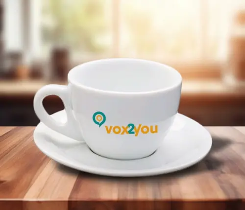 Xícara de Café Personalizada Cremosa de 90ml - 48 Unidades
