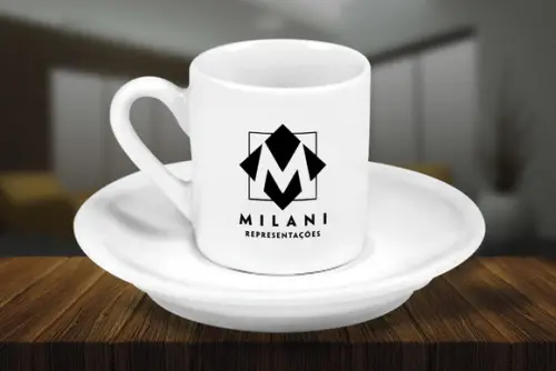 Xícara de Café Personalizada Mini de 55ml - 24 Unidades