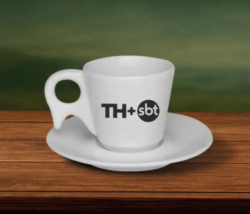Xícara de Café Personalizada Pirâmide de 70ml - 12 Unidades