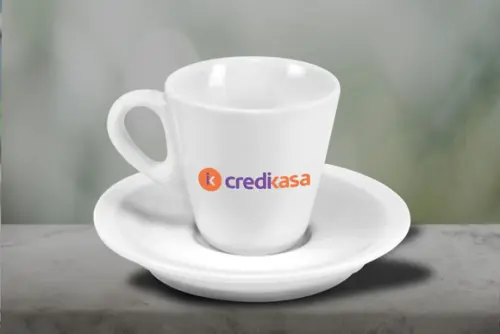 Xícara de Café Personalizada Pirâmide de 70ml - 12 Unidades