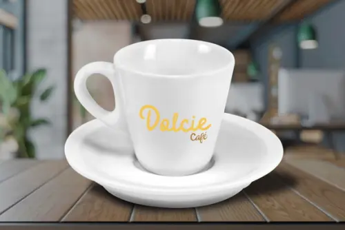 Xícara de Café Personalizada Pirâmide de 70ml - 12 Unidades
