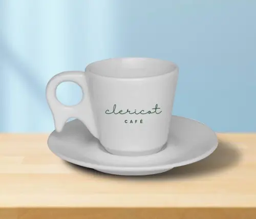 Xícara de Café Personalizada Pirâmide de 70ml - 12 Unidades