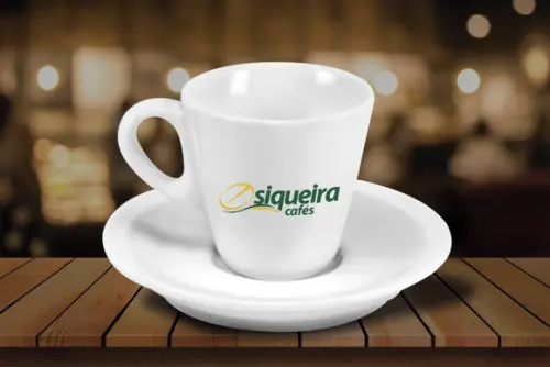 Xícara de Café Personalizada Pirâmide de 70ml - 12 Unidades