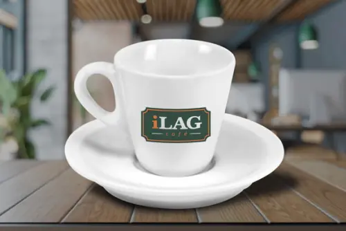 Xícara de Café Personalizada Pirâmide de 70ml - 24 Unidades