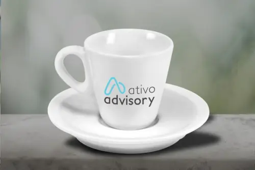Xícara de Café Personalizada Pirâmide de 70ml - 24 Unidades